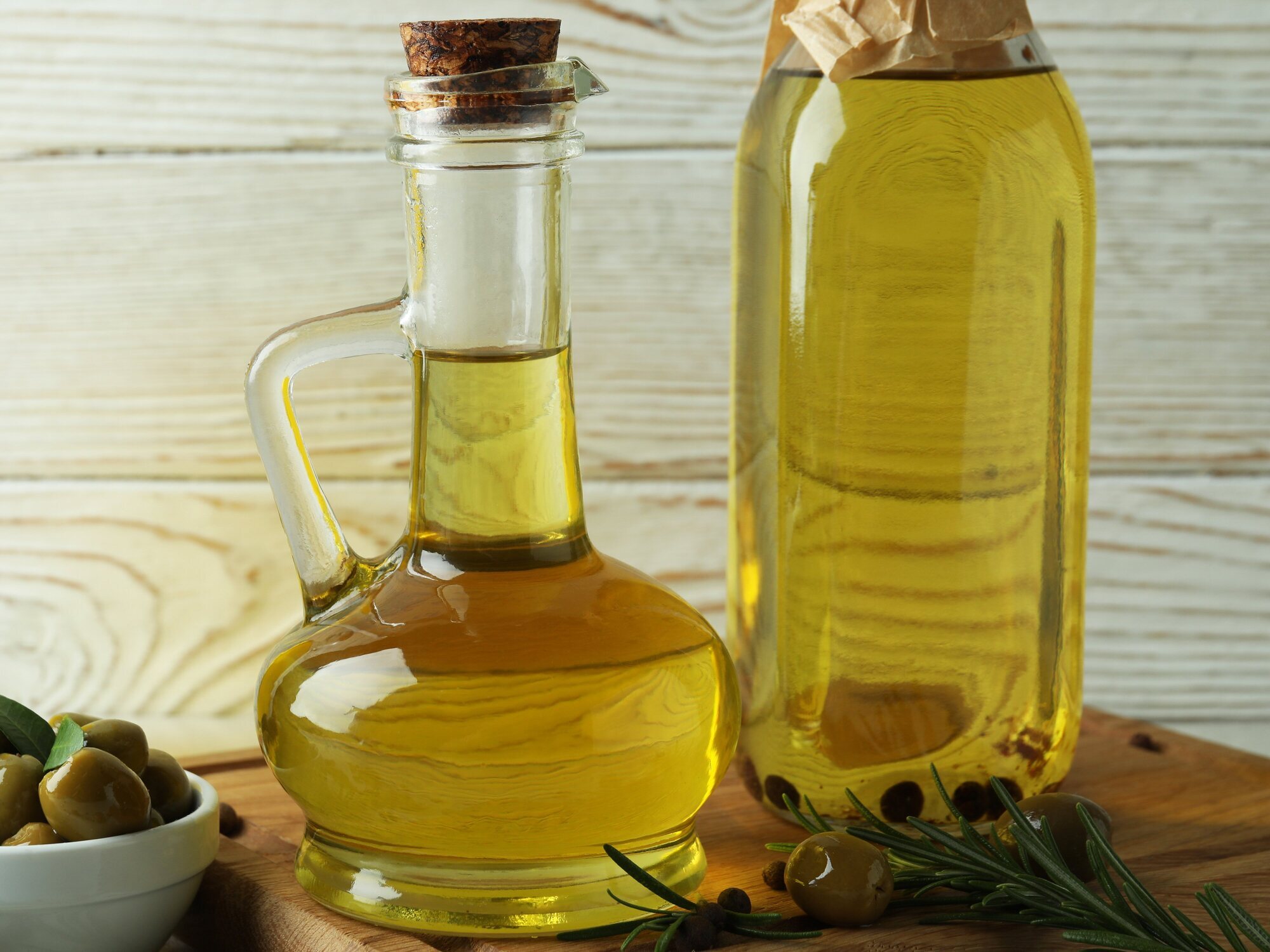 A bottle of olive oil