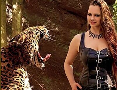 Una modelo comparte la foto de un leopardo atacándola justo antes de desgarrarle la cara
