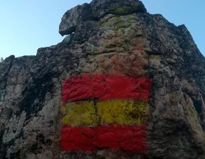 Vandalizan con una bandera de España unas pinturas rupestres de 6.000 años en Ciudad Real