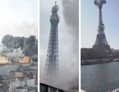 Ucrania simula un bombardeo sobre París para concienciar sobre la guerra
