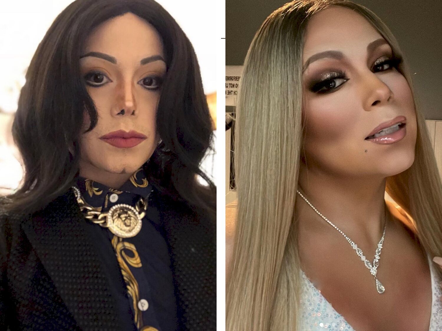 Un artista se transforma en cualquier cantante gracias a sus habilidades con el maquillaje