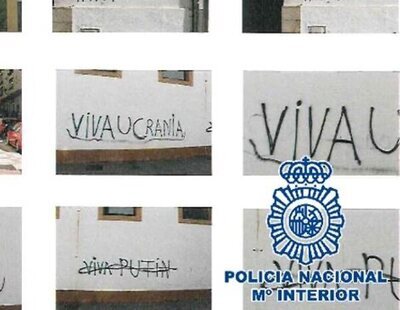 Detenido en Málaga un grafitero de 70 años por realizar pintadas a favor de la invasión de Ucrania