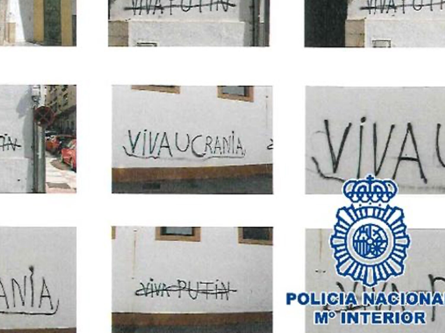 Detenido en Málaga un grafitero de 70 años por realizar pintadas a favor de la invasión de Ucrania