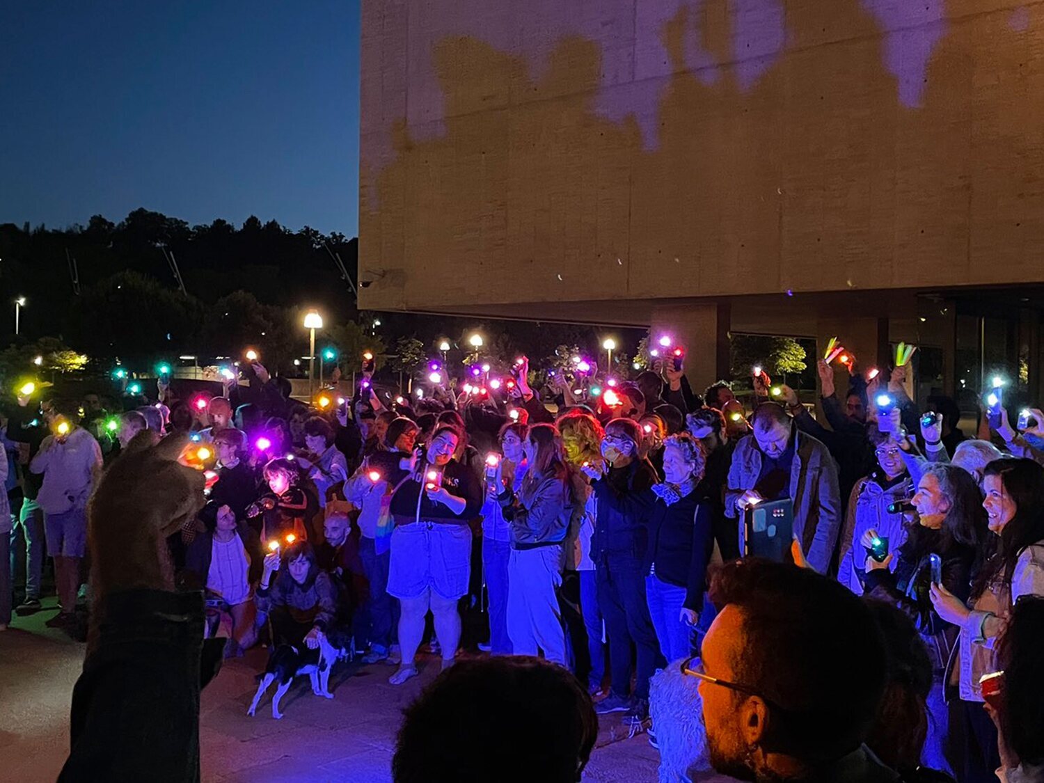 Plantan cara a VOX e iluminan las Cortes de Castilla y León con la bandera LGTBI