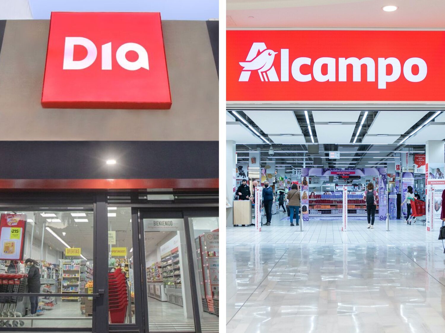 Dia vende 235 supermercados a Alcampo por 267 millones de euros