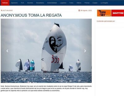 Anonymous ataca la página web de la Copa del Rey de Vela