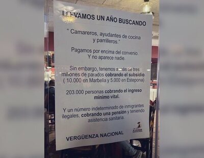 El polémico cartel de un restaurante que indigna a Twitter: "No me acercaría ni a 300 metros"