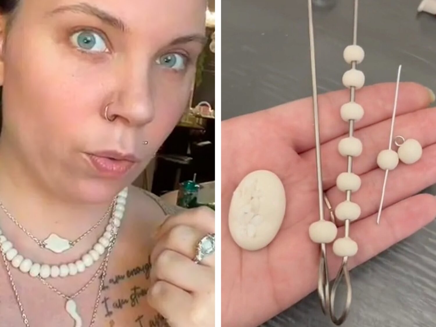 Una joyera se hace viral por hacer collares y anillos de perlas con esperma
