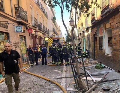 Una explosión provoca un derrumbe en un edificio de Malasaña (Madrid)