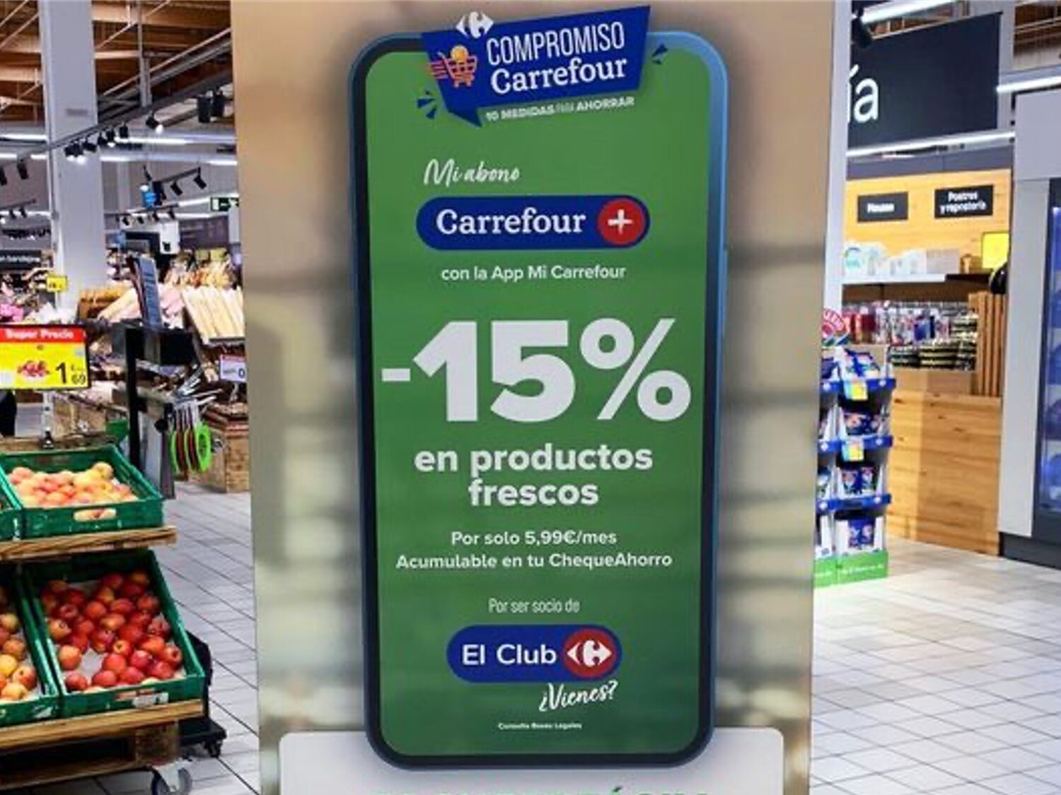 Carrefour lanza un servicio de suscripción para ahorrar un 15% en productos frescos