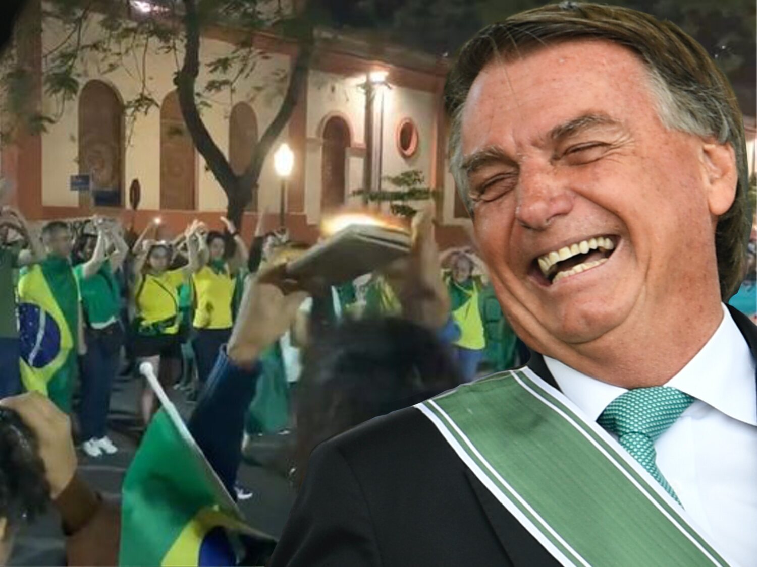 Seguidores de Bolsonaro, con móviles en la cabeza, piden ayuda a los extraterrestres para "salvar Brasil" de Lula