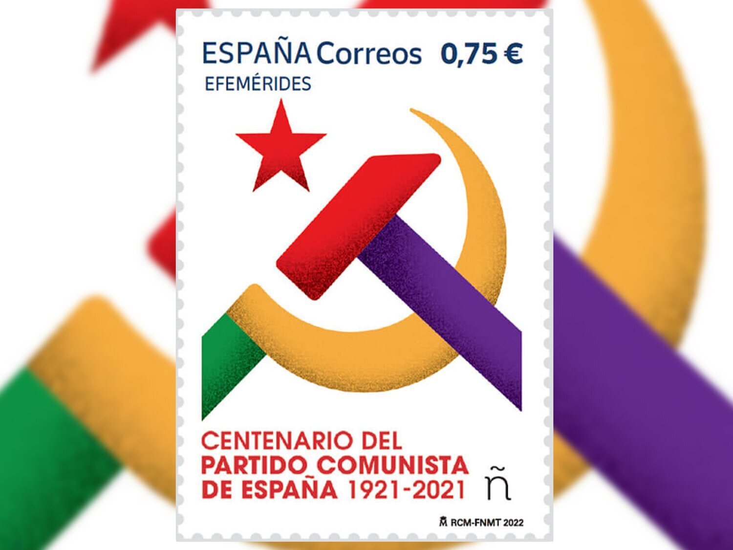 Correos responde a la demanda del sello del PCE: aumenta a 435.000 los ejemplares