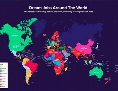 El mapa que revela el trabajo más deseado en cada país del mundo... y España sorprende