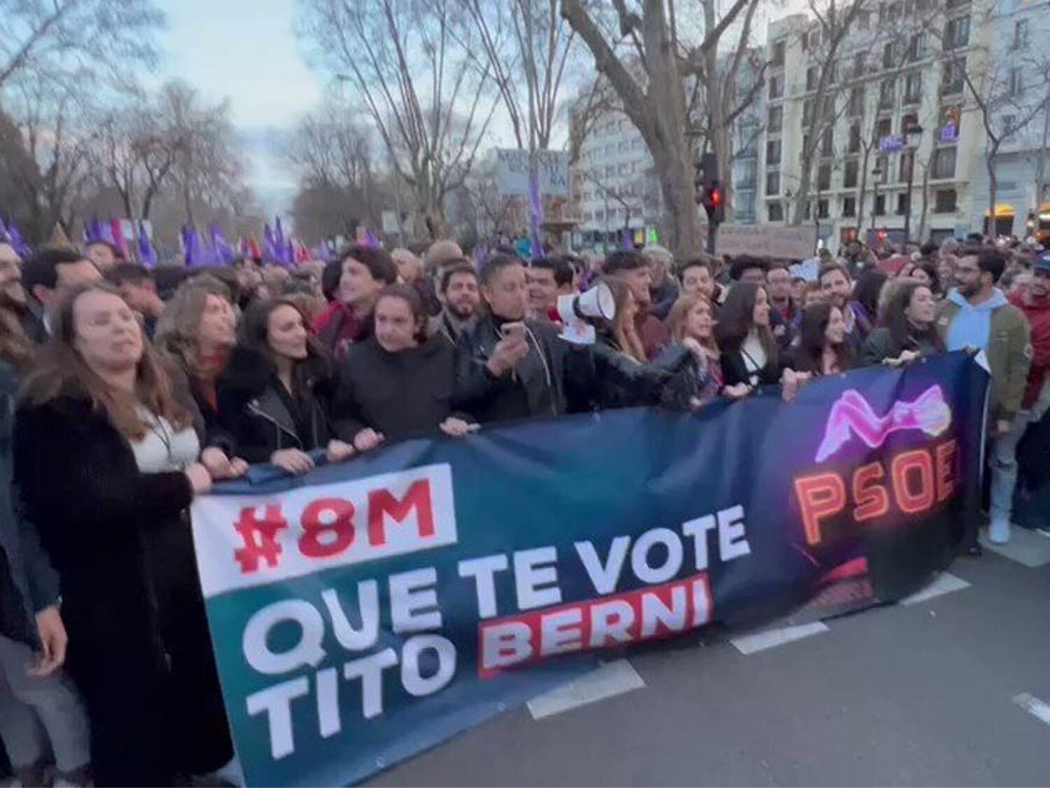 Las Nuevas Generaciones del PP de Ayuso intentan reventar la manifestación del 8M