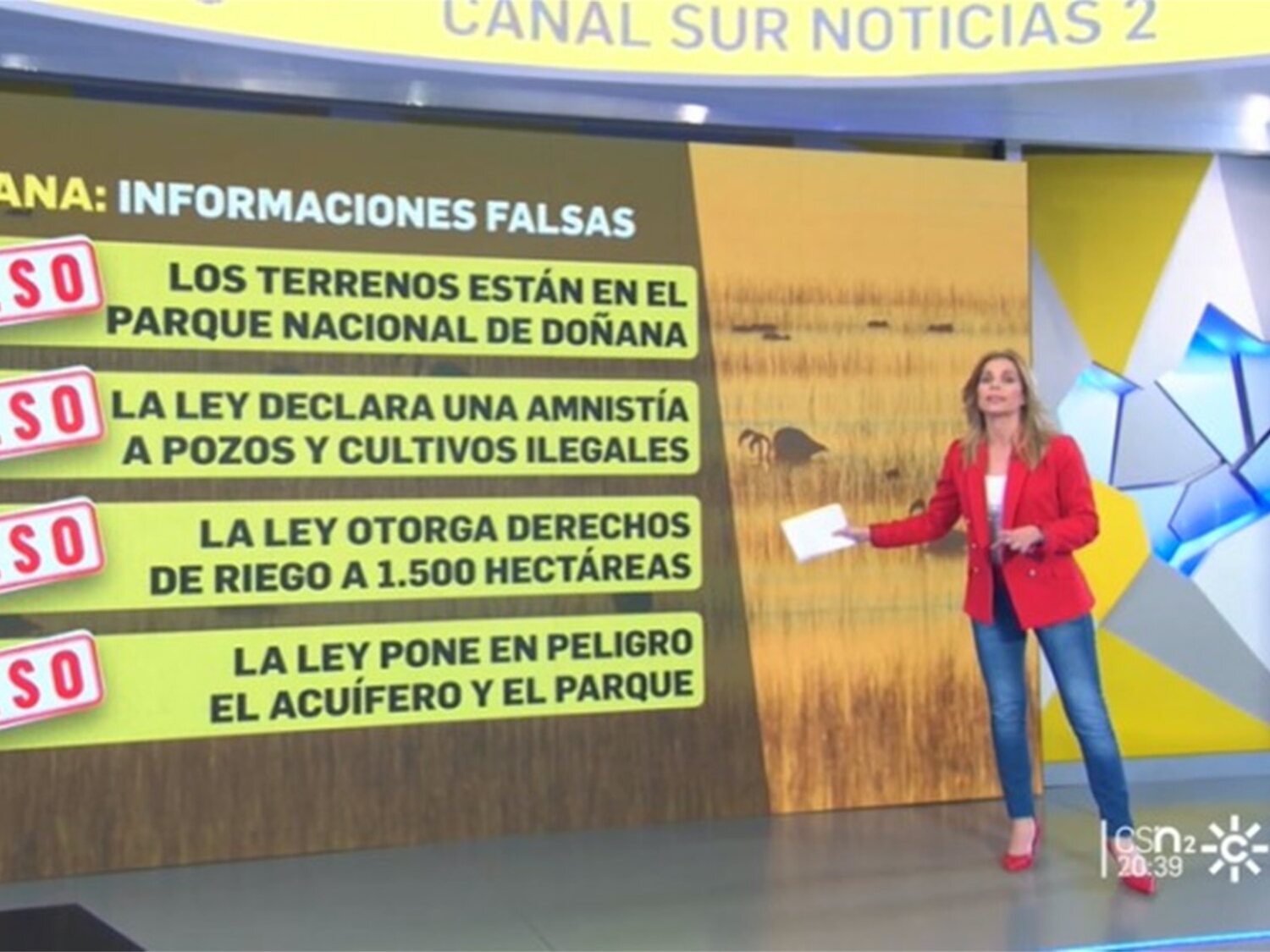 La manipulación de Canal Sur sobre la ley de regadíos de Doñana