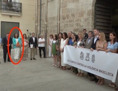 La presidenta de las Cortes Valencianas, Llanos Massó (VOX), rechaza alzar un cartel en condena de un asesinato machista