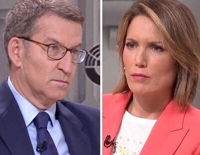 Feijóo miente en TVE sobre lo que hizo el PP con las pensiones y Silvia Intxaurrondo le corrige: "No lo hicieron en 2012, 2013 ni en 2017"