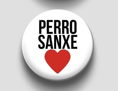 El PSOE acoge el meme de "Perro Sanxe": camisetas, chapas y pegatinas a la venta en su web