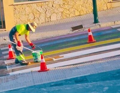 PP y Vox retiran la bandera LGTBI de un paso de peatones en Calvià