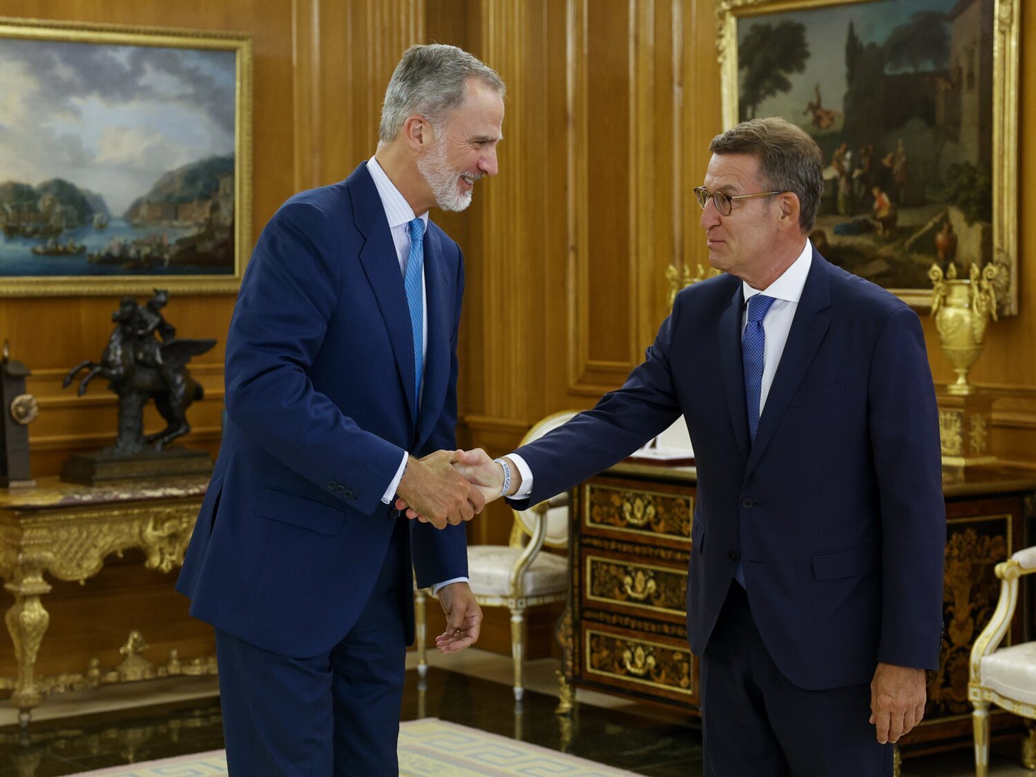 Por la "costumbre": Felipe VI nombra a Alberto Núñez Feijóo candidato a la investidura a pesar de no tener mayoría suficiente