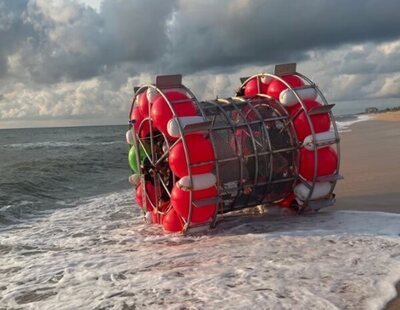 Detenido un hombre por intentar cruzar el océano Atlántico en una "rueda de hámster"