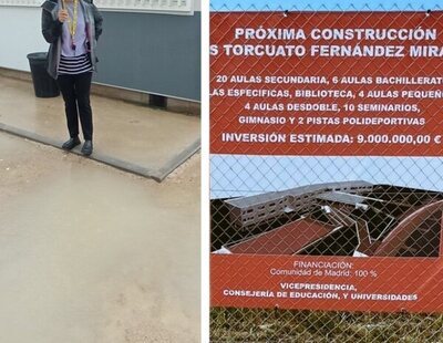 La educación pública de Ayuso: alumnos en barracones en Arroyomolinos y un solar vallado durante cuatro años
