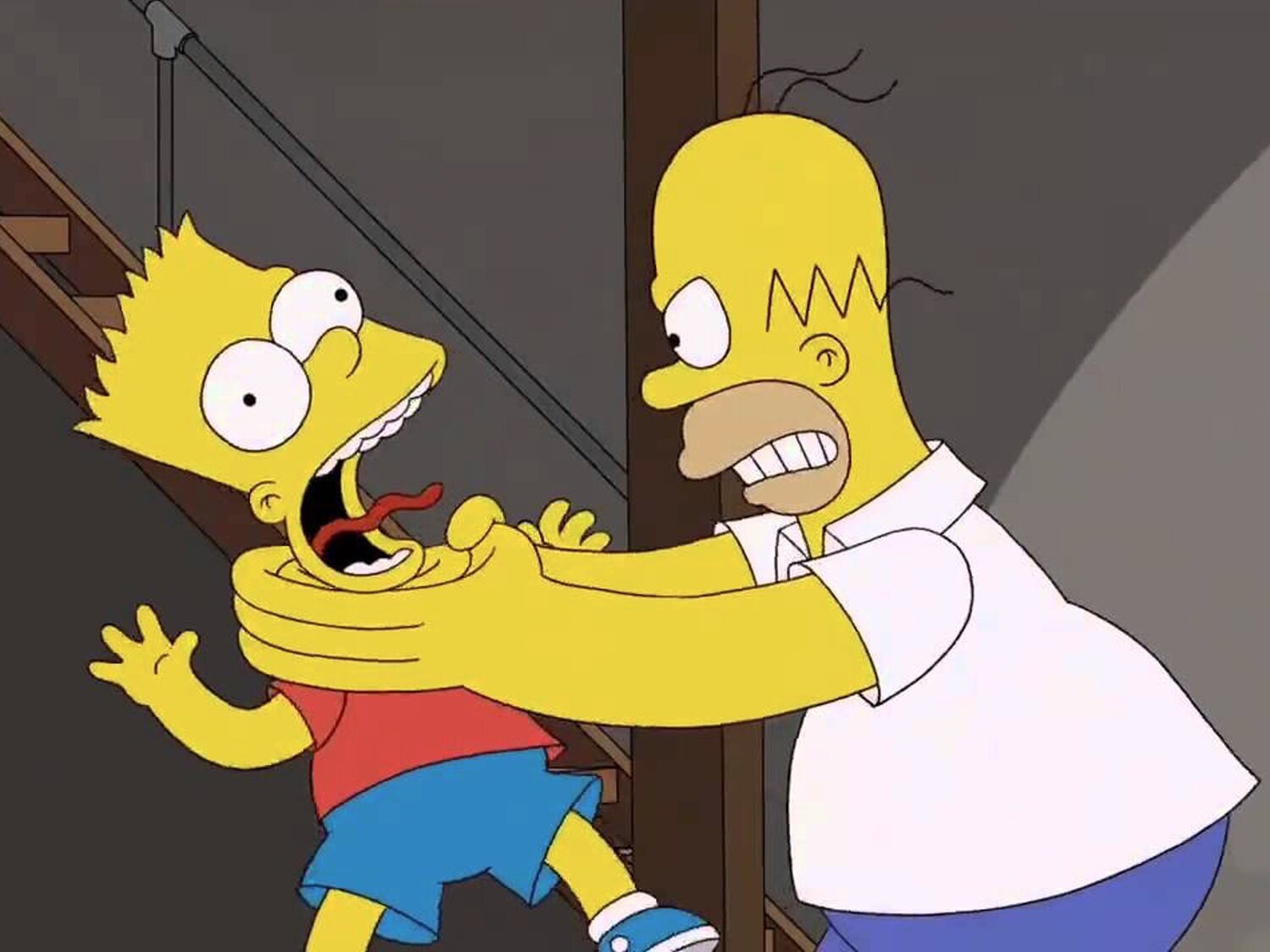 El motivo por el que ha desaparecido la escena de Homer Simpson estrangulando a Bart