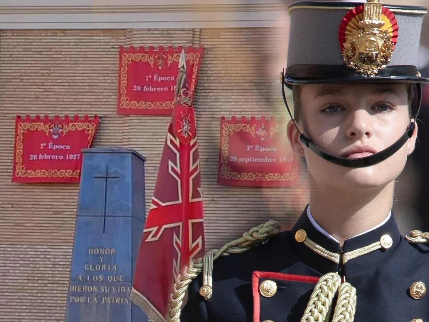 La Academia Militar de Zaragoza suprime a Franco de un tapiz exhibido en la jura de bandera de la princesa Leonor