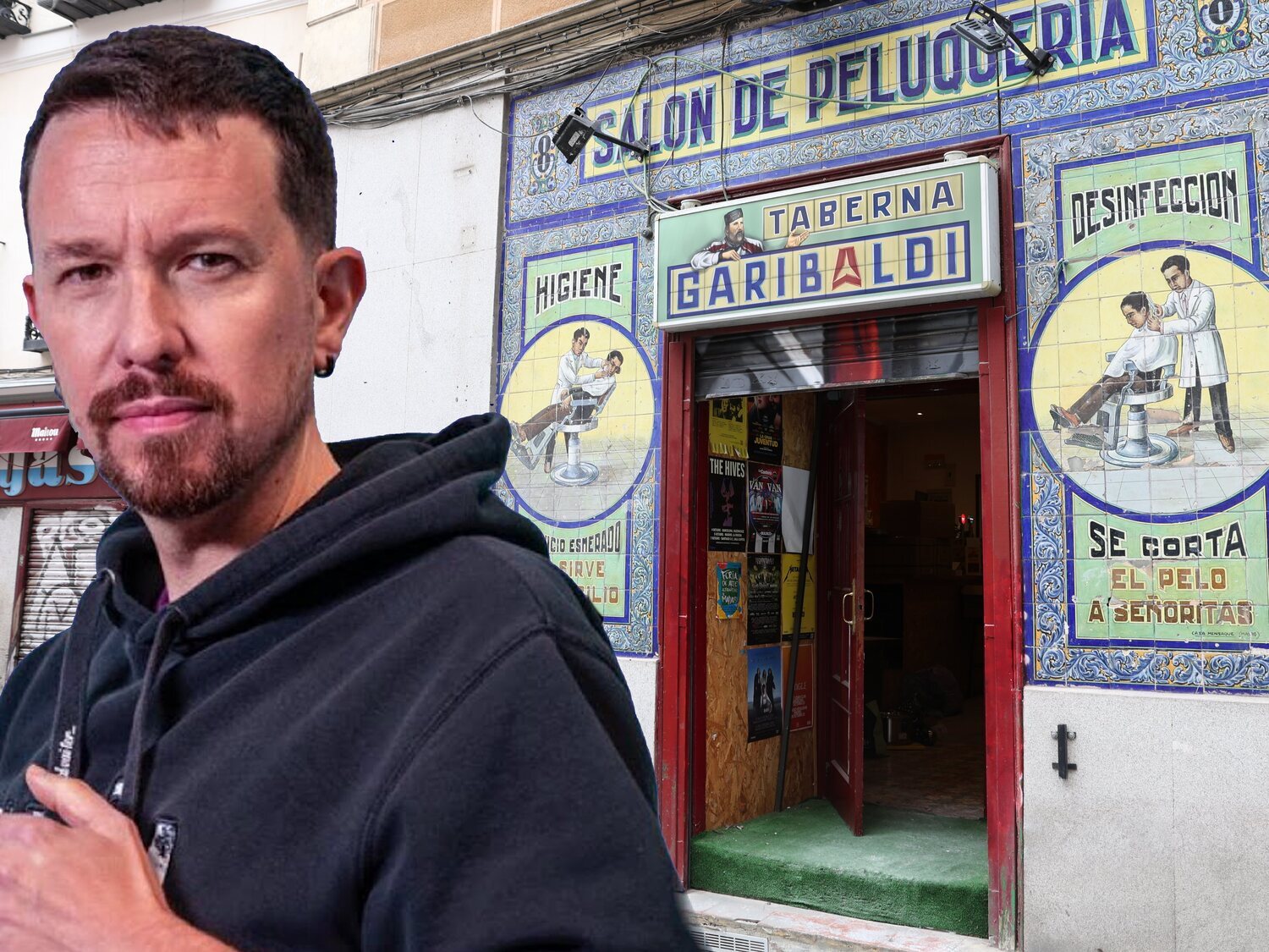 Así es la taberna de Pablo Iglesias en Lavapiés con una peculiar carta repleta de señas políticas