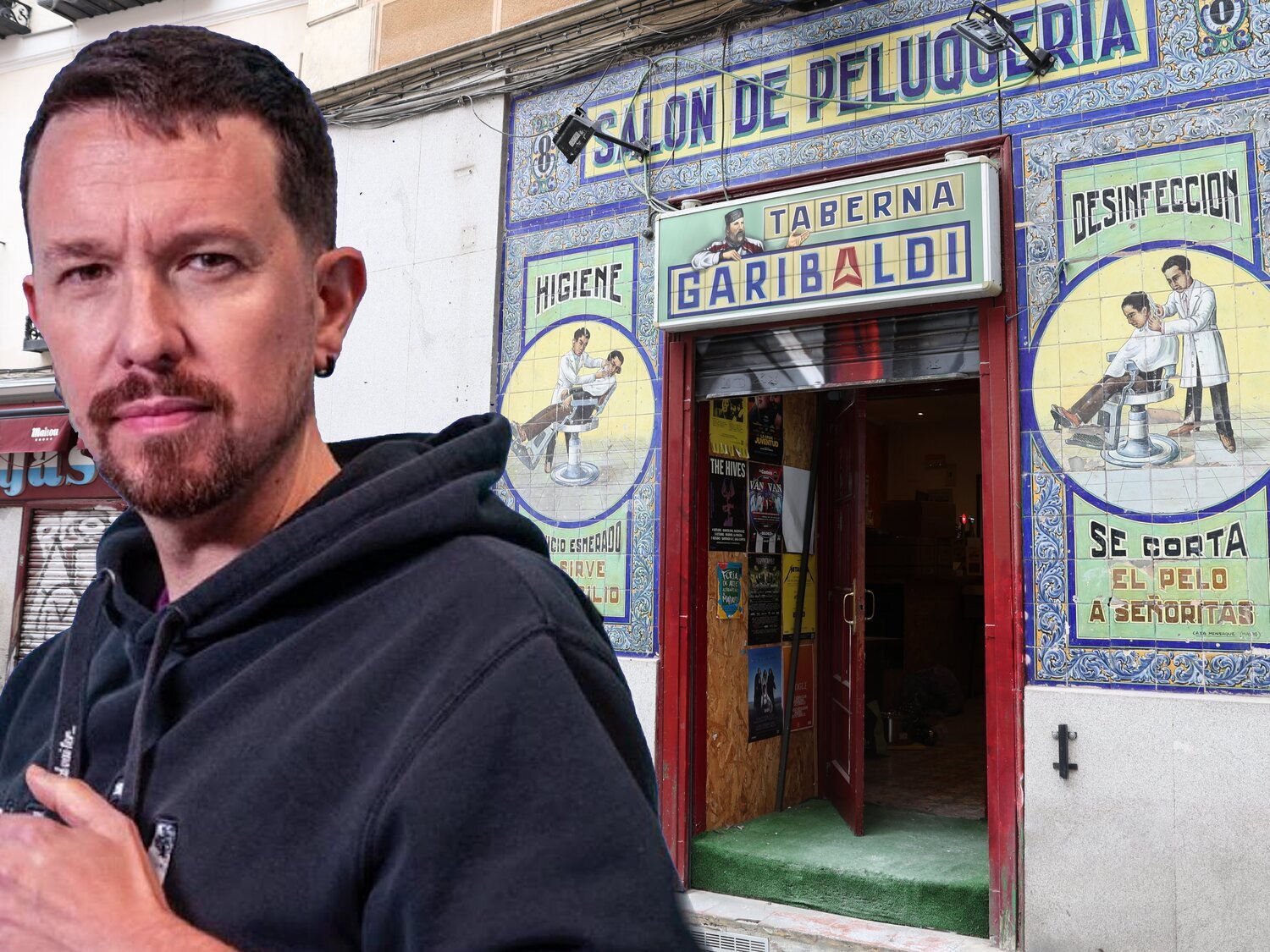 Así es la taberna de Pablo Iglesias en Lavapiés con una peculiar carta repleta de señas políticas