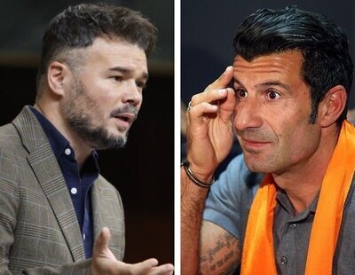 El comentario de Gabriel Rufián a Luis Figo que se está haciendo viral en redes