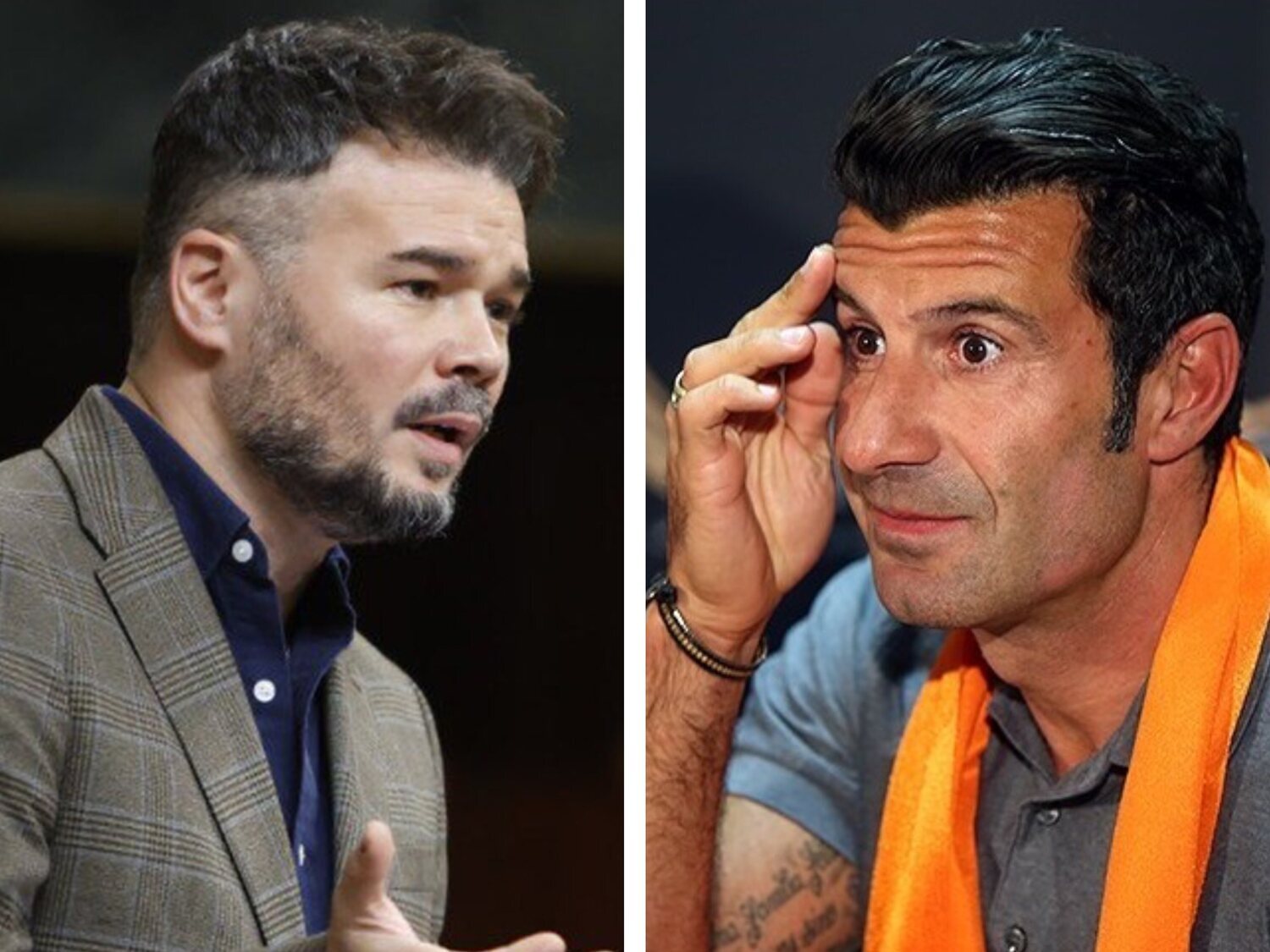 El comentario de Gabriel Rufián a Luis Figo que se está haciendo viral en redes