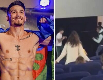 El boxeador Antonio Barrull reduce a golpes a un hombre que insultaba a su pareja en plena sala de cine