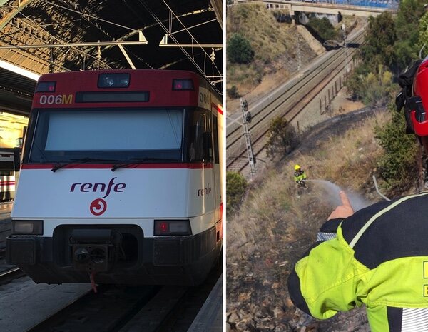 Terror en Cercanías: desalojan un tren en Benalmádena en pleno incendio