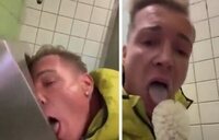 Un diputado de la derecha alemana se graba lamiendo las escobillas y urinarios de un WC público