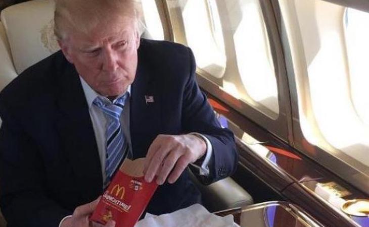 Donald Trump es muy aficionado a la comida de McDonald's