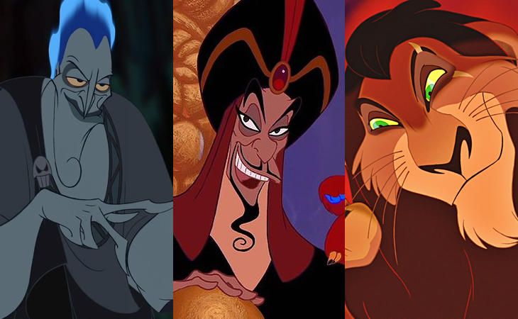 Hades, Jafar y Scar en 'Hércules', 'Aladdín' y 'El Rey León'