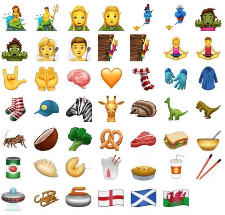 Algunos de los emojis aspirantes a aparecer en WhatsApp