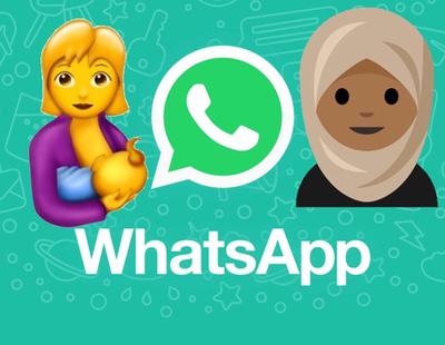 Una mujer con hiyab y otra dando el pecho, entre los nuevos 137 emojis que estrenará WhatsApp