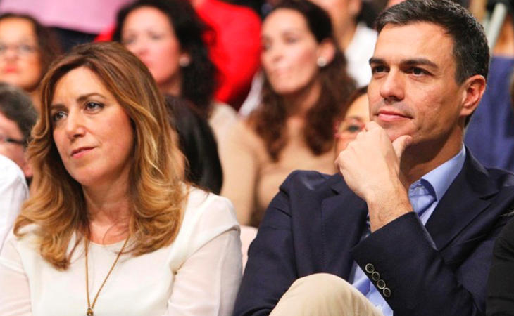 Susana Díaz y Pedro Sánchez, las dos facciones del PSOE