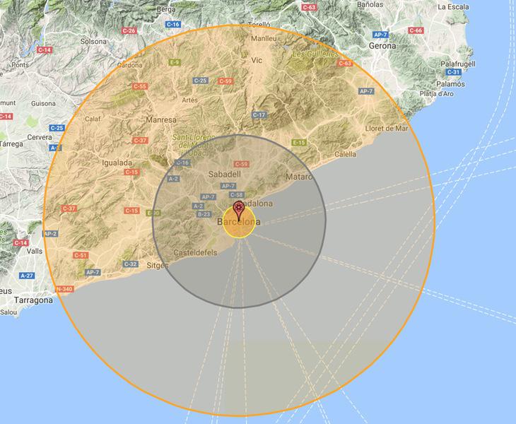 Barcelona quedaría completamente arrasada