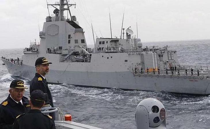 El Rey Felipe VI durante un acto oficial de la Armada