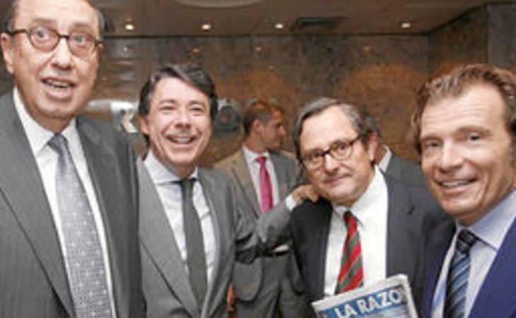 Mauricio Casals (izq) junto al expresidente de la Comunidad de Madrid, Ignacio González y el presidente de La Razón, Francisco Marhuenda