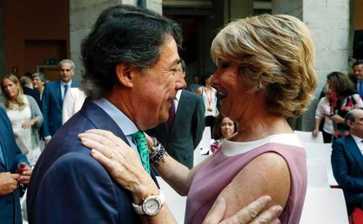 El expresidente Ignacio González, junto a Esperanza Aguirre