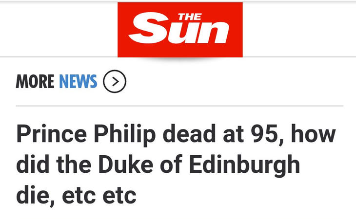 The Sun mata al duque de Edimburgo