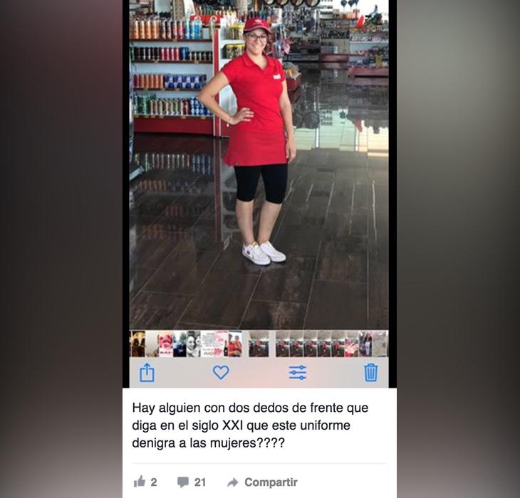 La estación de servicio ahora afirma que siempre dejó usar los leggins a sus empleadas