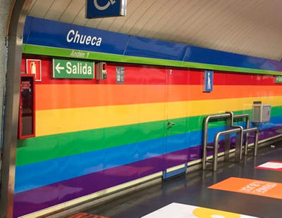 Retiran la bandera arcoiris del metro de Chueca a un mes del World Pride