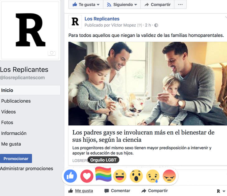 Reparte banderas arcoíris por Facebook