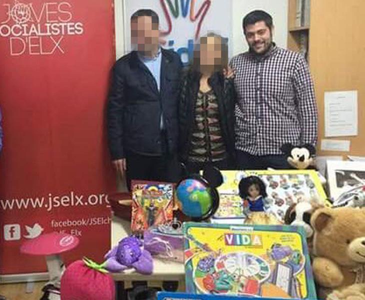 Alejandro Díaz en una recogida de juguetes para los niños más desfavorecidos