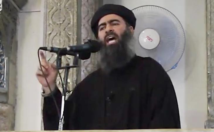 Abu Bakr al Bagdadi, en una aparición pública llamando a la Yihad